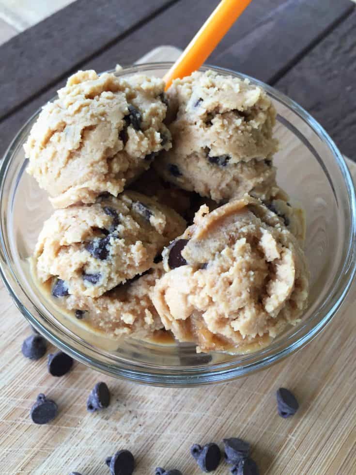 Peanut Butter Chocolate Chip Cookie Dough (Low Carb, Sugar Free, THM-S)