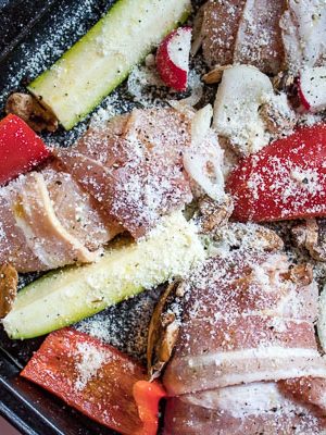 Bacon Wrapped Chicken Sheet Pan Dinner