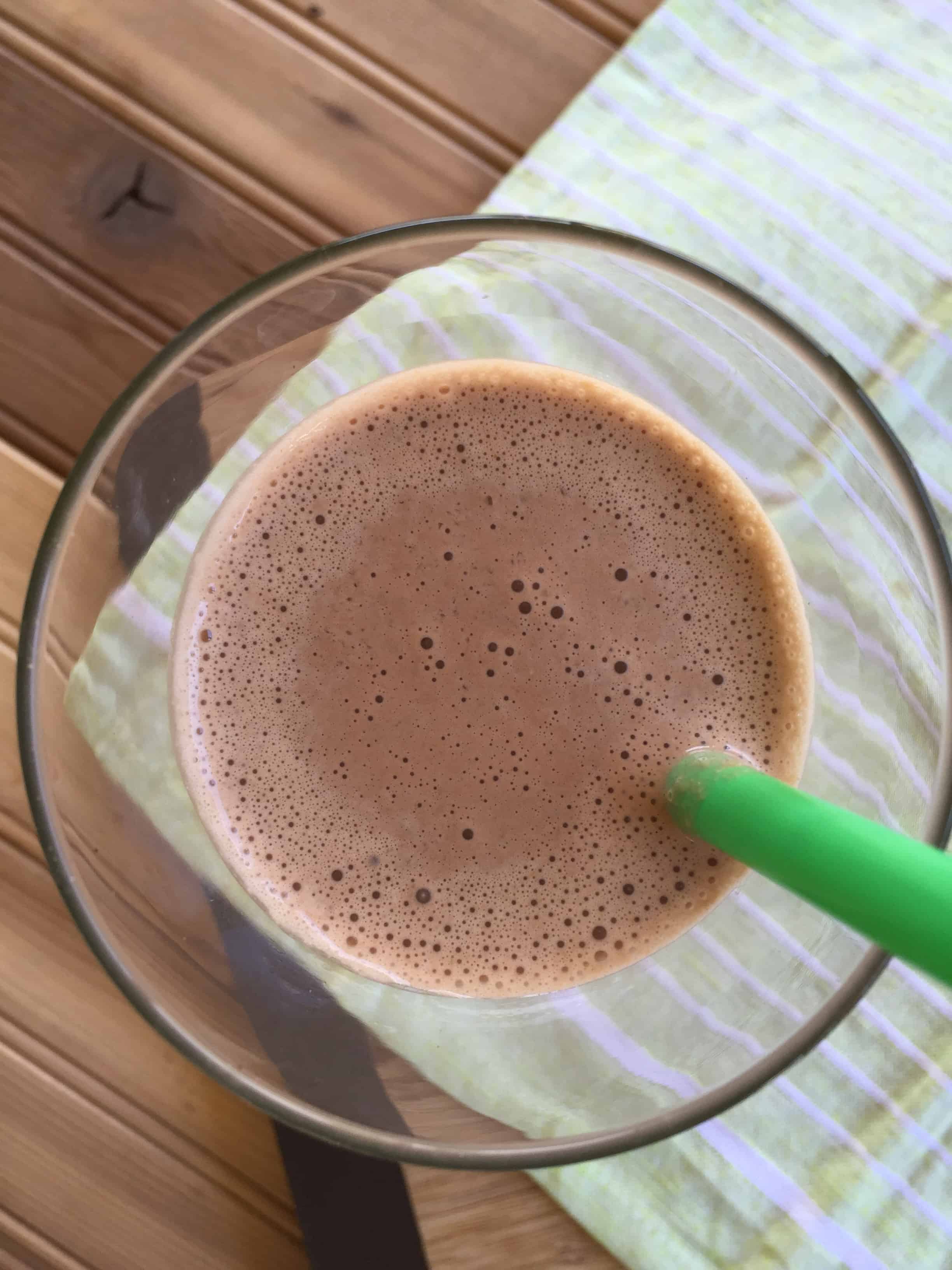 Secret Ingredient Chocolate Peanut Butter Milkshake (THM-FP, Low Carb, Sugar Free)