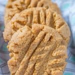 Low Carb Peanut Butter Cookies (Dairy Free, Sugar Free, THM-S) #trimhealthymama #thm #thms #lowcarb #keto #sugarfree #dairyfree #glutenfree #peanutbutter #cookies #peanutbuttercookie #thmcookie #ketocookie