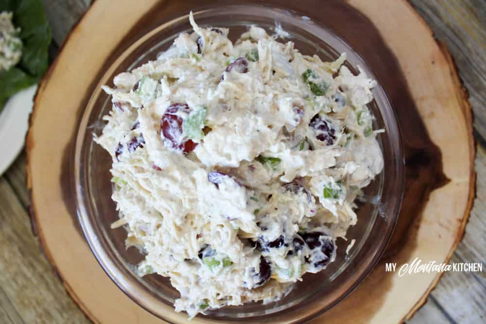 Healthy Chicken Salad (THM-FP or E, Sugar Free) #trimhealthymama #thm #thmfp #thme #lowcarb #healthycarb #lowfat #chickensalad