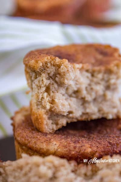 Healthy Banana Muffins (THM-E, Gluten Free, Sugar Free) #trimhealthymama #thm #thm-e #banana #bananamuffins #healthymuffins #lowfat #flourless #glutenfree #healthycarb