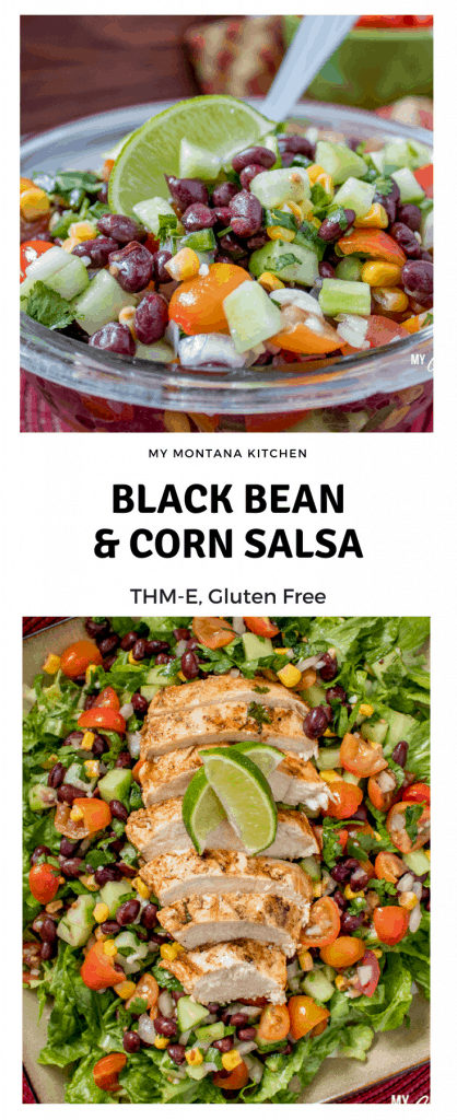 Black Bean and Corn Salsa (THM-E, Low Fat) #trimhealthymama #thme #lowfat #blackbeans #salsa #blackbeansalsa #mymontanakitchen #beansandcorn