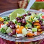 Southwest Chicken Salad (Low Fat, THM-E) #trimhealthymama #thm #thme #lowfat #southwest #chicken #salad #summermeals #greendressing