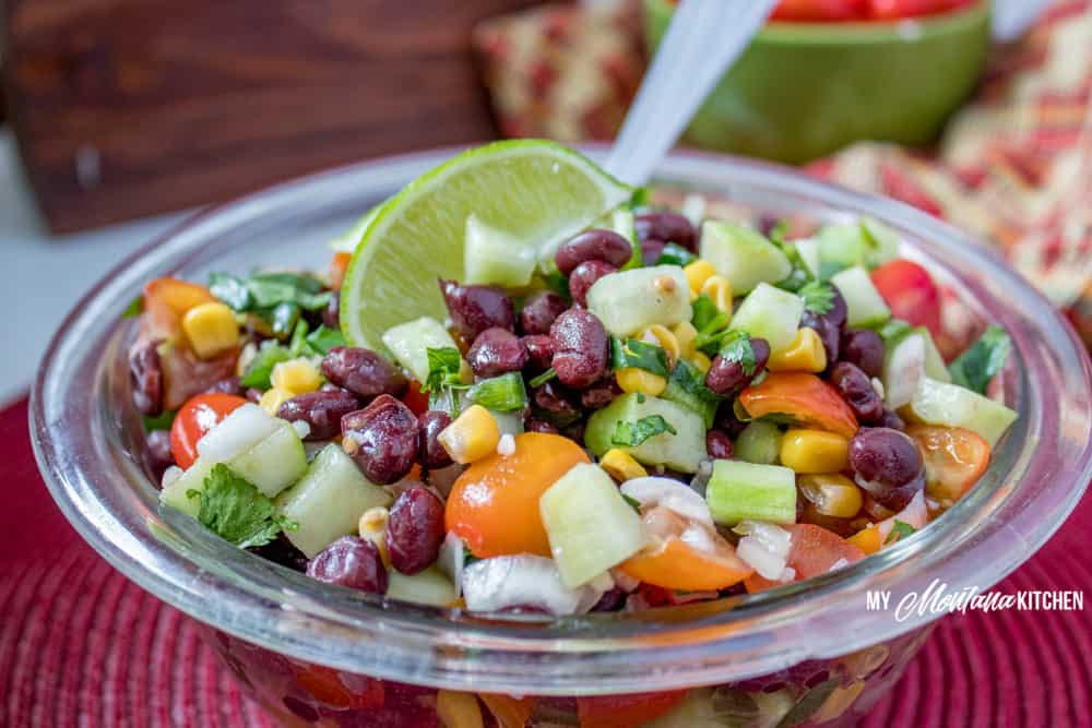 Southwest Chicken Salad (Low Fat, THM-E) #trimhealthymama #thm #thme #lowfat #southwest #chicken #salad #summermeals #greendressing