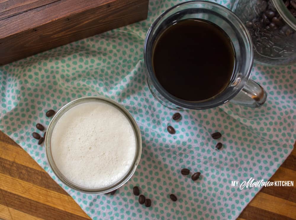 Sugar Free Coffee Creamer (Low Carb, THM-FP) #trimhealthymama #thm #thmfp #lowcarb #sugarfree #keto #protein #glutenfree #coffeecreamer