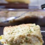 Looking for summer squash recipes? Look no further than this Cheesy Low Carb Squash Casserole. An easy dinner idea that is bursting with Italian flavor and oozing with melty cheese. #trimhealthymama #thm #lowcarb #yellowsquash #casserole #easydinneridea #keto #glutenfree