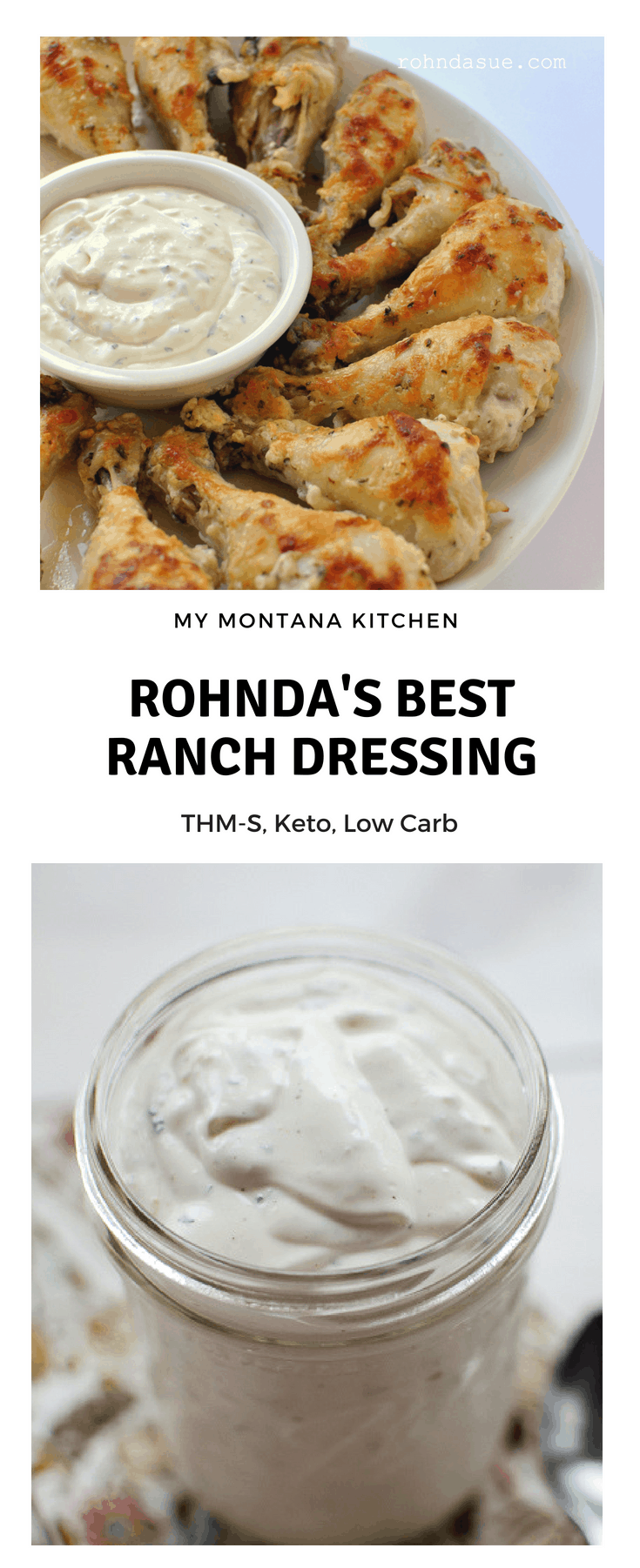 This is the Best Ranch Dressing, hands down. Rich, creamy, and full of tangy ranch flavor, this homemade ranch is the perfect low carb dressing for your salad. Or use it to dip wings, pizza, pickles, or vegetables. #trimhealthymama #rohndasranch #homeamderanchdressing #homemadedressing #keto #lowcarb