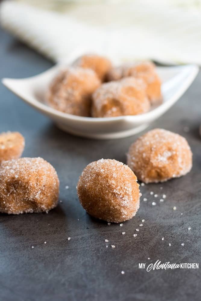 If you love edible cookie dough, you will enjoy these edible Peanut Butter Cookie Dough Bites. Only a handful of ingredients, and about three minutes and you have a delicious, and easy sugar free dessert recipe. These also work great as a low carb snack or a Trim Healthy Mama S dessert. #ediblecookiedough #cookiedough #peanutbutter #peanutflour #peanutbuttercookiedough #sugarfree #glutenfree #lowcarb #trimhealthymama #thm #thms