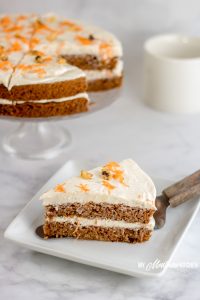 keto-carrot-cake-on-white-plate