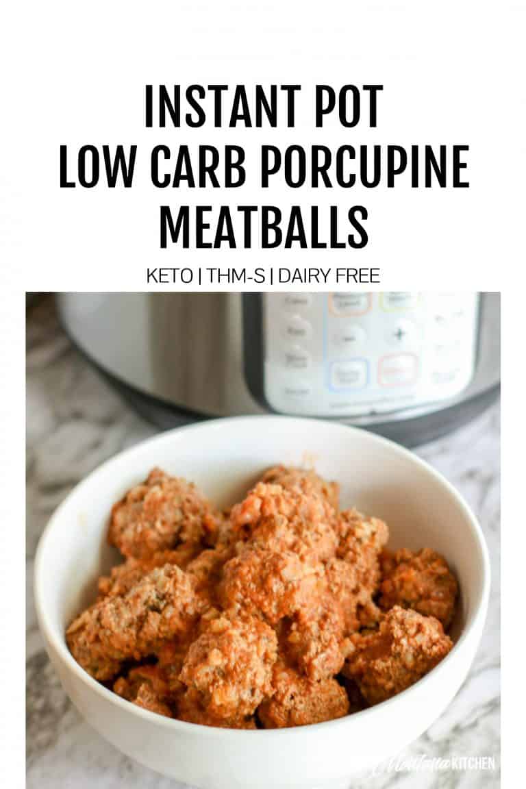 Instant Pot Low Carb Porcupine Meatballs