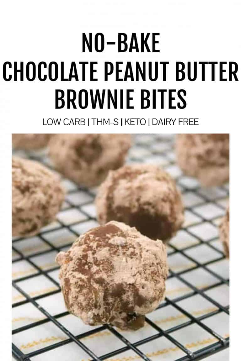 No Bake Peanut Butter and Chocolate Brownie Bites