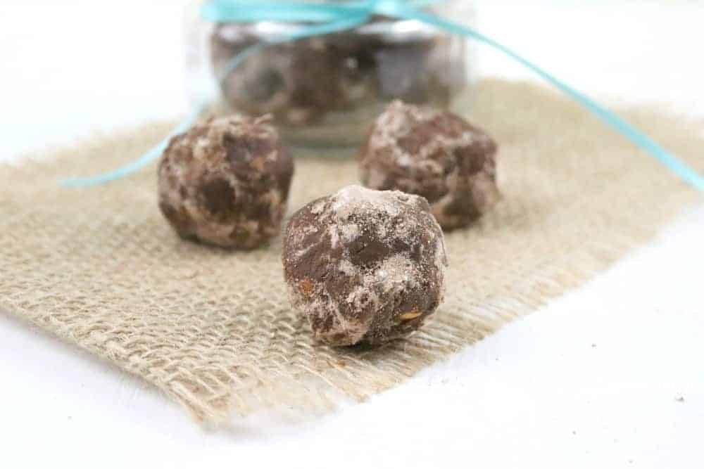 brownie bites on napkin on table