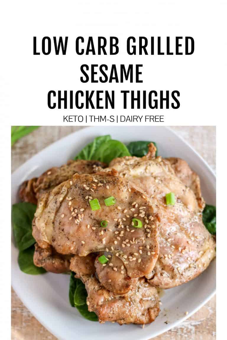 Super Simple Grilled Sesame Chicken Thighs