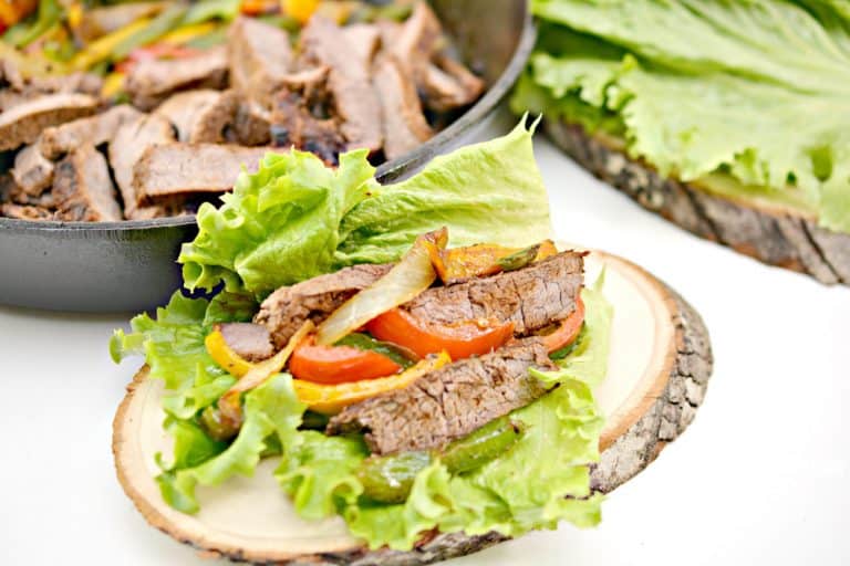 Steak Fajita Lettuce Wraps LowCarb, DairyFree, Keto, THMS