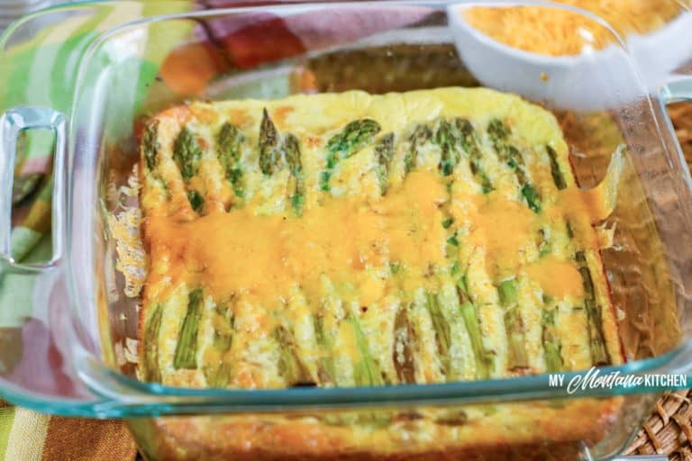 Asparagus Ham Crustless Quiche (Gluten Free, Keto, Low Carb, THMS)