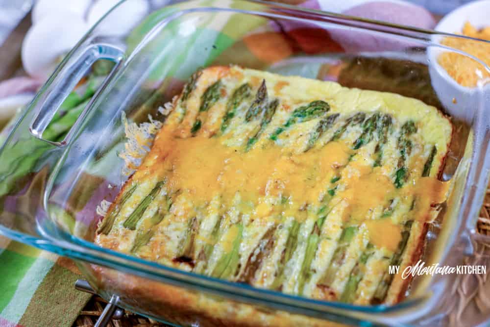 Image of keto asparagus ham quiche