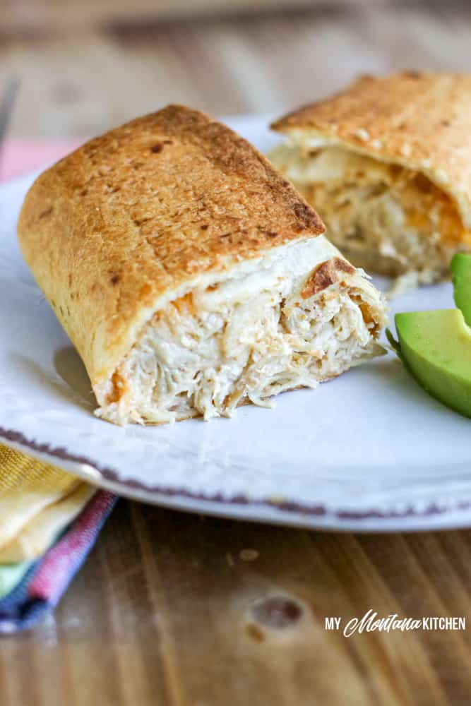 Chicken Chimichanga for the freezer Trim Healthy Mama (THM)