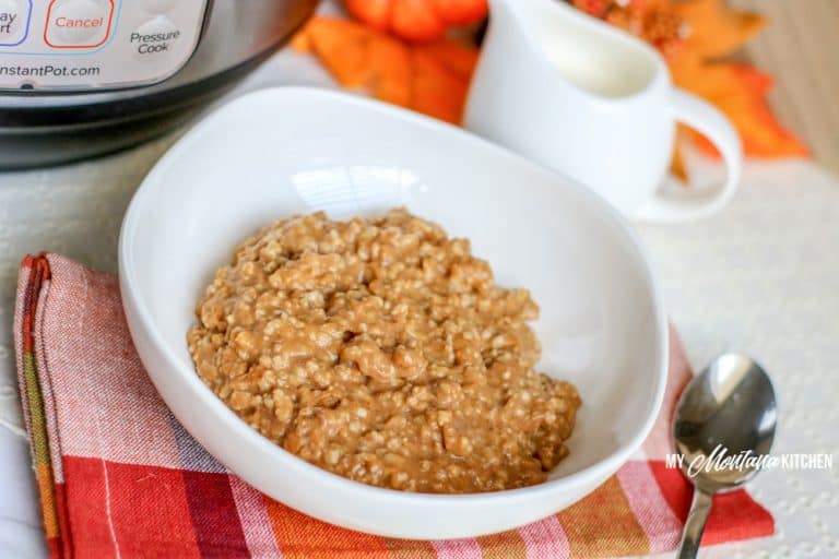 Pumpkin Spice Oatmeal (Steel Cut or Rolled Oats Instant Pot or Stovetop)