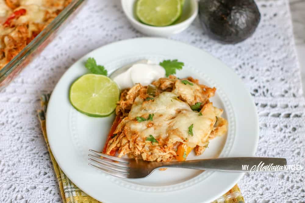 Low Carb Chicken Fajita Casserole Easy Keto Thm