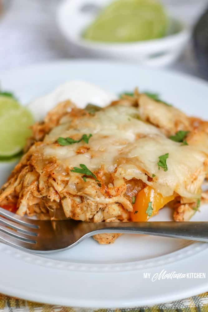 Low Carb Chicken Fajita Casserole | Easy, Keto, THM