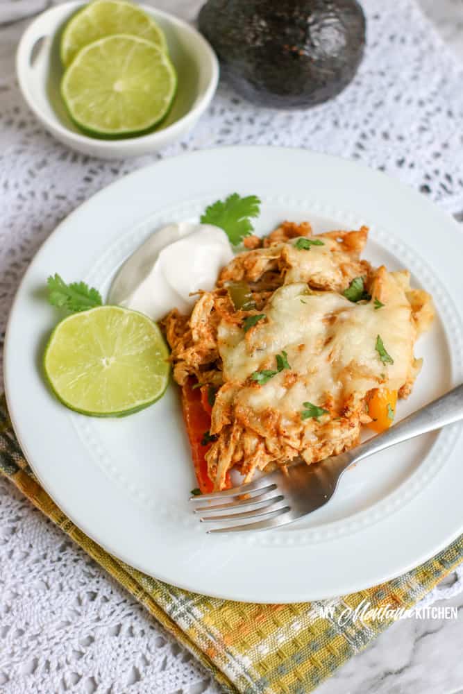 Low Carb Chicken Fajita Casserole | Easy, Keto, THM