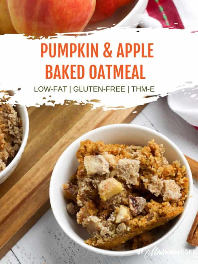 Pumpkin Baked Oatmeal with Apple Streusel Topping