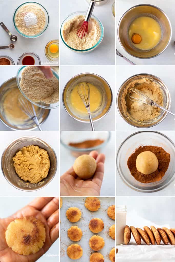 step-by-step-photo instructions for making snickerdoodle cookies