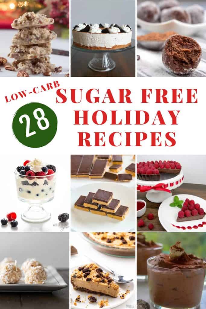 collage of sugar free recipes