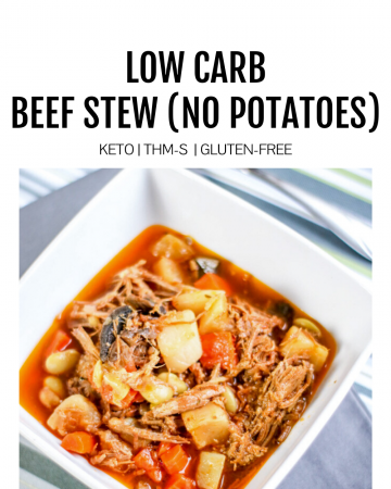 Feature image for low carb beef stew