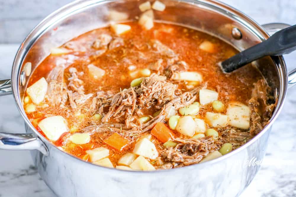 simmering beef stew without potatoes