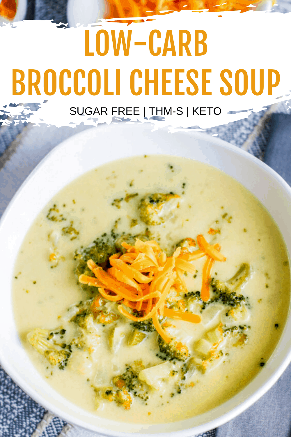 Low Carb Broccoli and Cheddar Soup Easy, Cheesy, 8 Ingredients, THMS