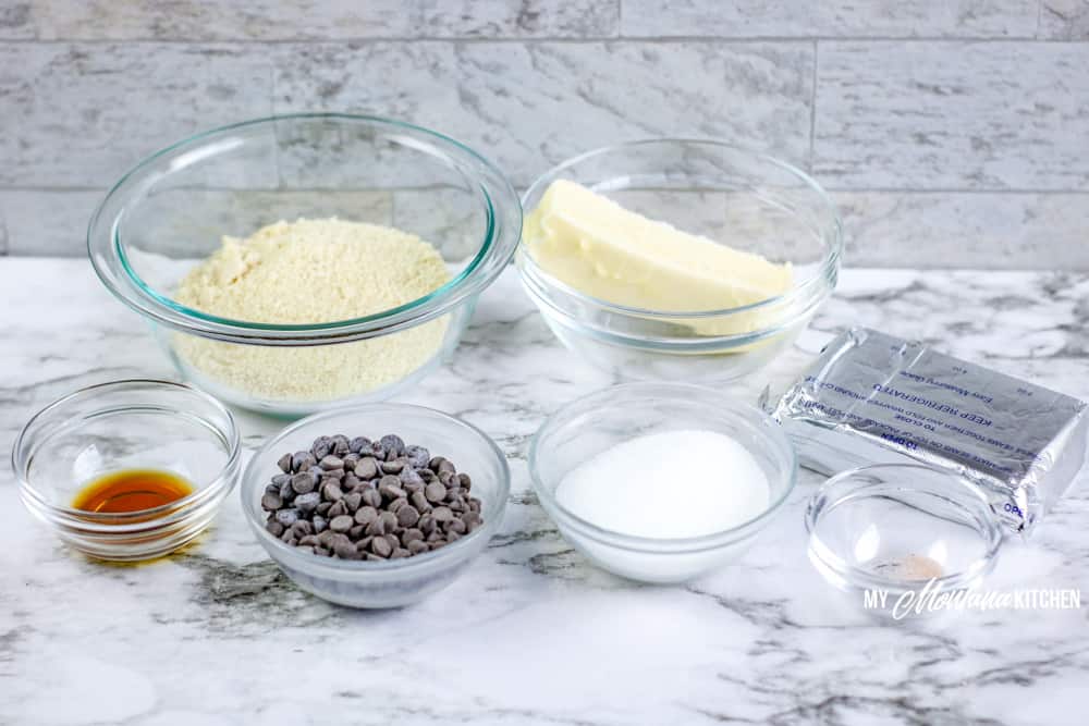 Image of ingredients for cookie dough fat bombs