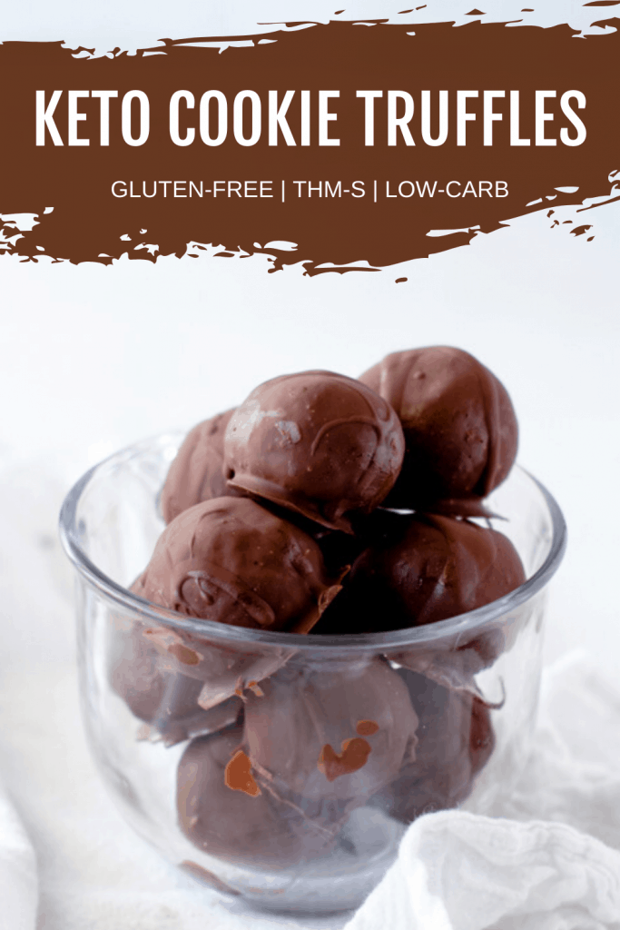 Pin image for keto cookie truffles