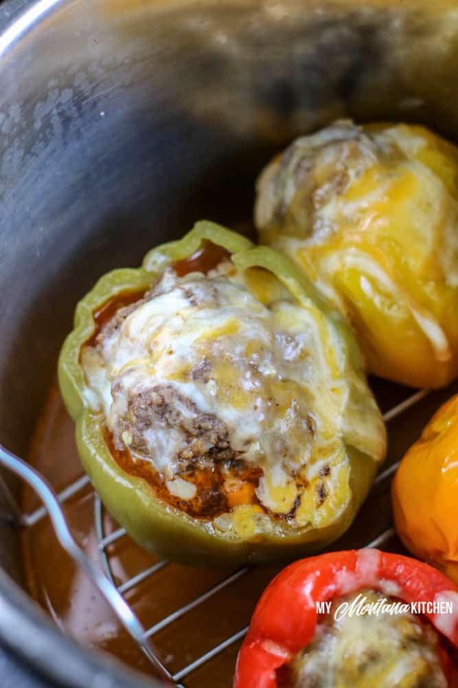 cooked stuffed peppers in instant pot