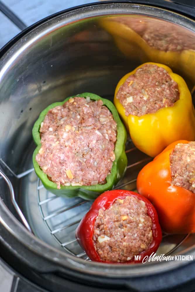 Low Carb Taco Instant Pot Stuffed Peppers | Simple, No Rice, Keto