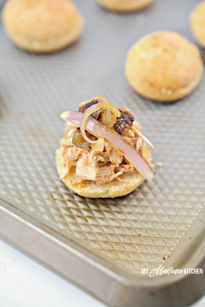 Image of keto BBQ chicken sliders