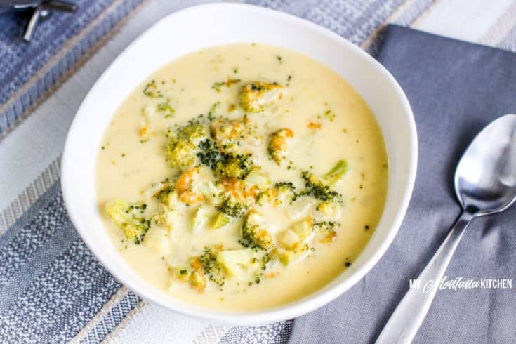 Picture of low-carb broccoli cheese soup