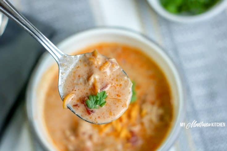 Image of low-carb chicken taco soup