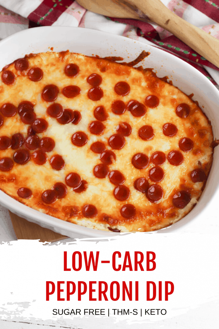 Low Carb Pepperoni Dip Easy, OvenBaked, Keto, Gluten Free, THMS