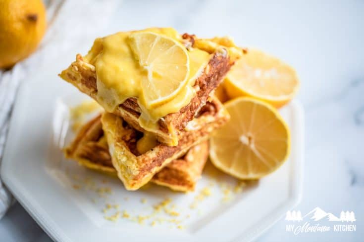 Cream Cheese Chaffle with lemon curd topping