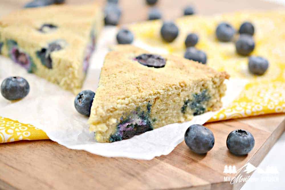Keto Blueberry Lemon Scones (Gluten Free, Almond Flour, THMS)