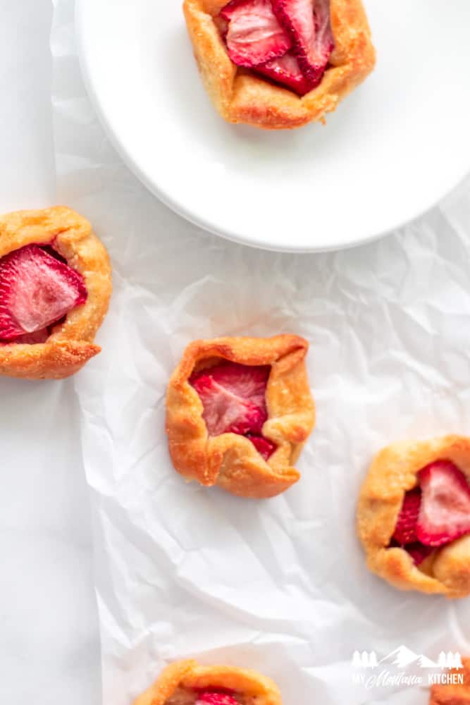 Low-Carb Strawberry Galettes