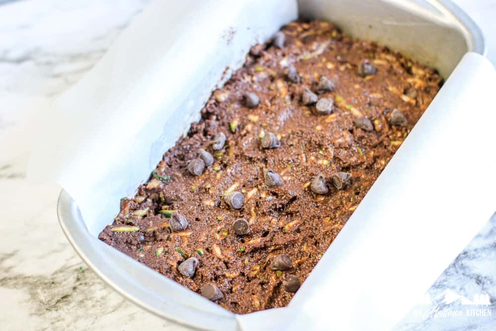 Image of low carb chocolate zuchinni bread