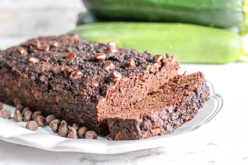 Image of low carb chocolate zuchinni bread