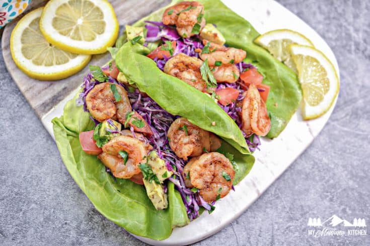 Image for keto shrimp taco lettuce wraps