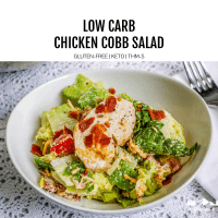 chicken cobb salad in bowl