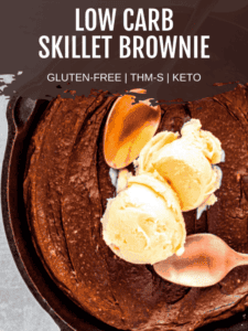 5 Ingredient Keto Skillet Fudgy Brownie