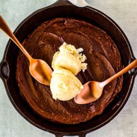 low carb skillet brownie