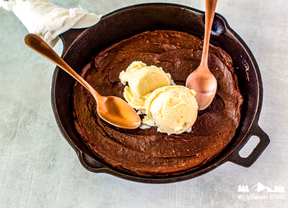 low carb skillet brownie